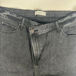 Abercrombie & Fitch High Rise charcoal washed black denim
